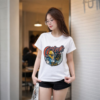 カレッジフラットバナナ面白いレトログラフィックTシャツ Tシャツ