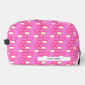 カレッジペンシルケース化粧品ポーチピンクカスタマイズ ドップキット (正面)