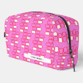 カレッジペンシルケース化粧品ポーチピンクカスタマイズ ドップキット (右コーナー)