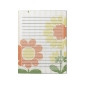 カレッジルルドレトロオレンジミッドセンチュリーイエロー ノートパッド (回転)