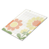 カレッジルルドレトロオレンジミッドセンチュリーイエロー ノートパッド (アングル)