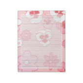 カレッジルルドレトロピンクミッドセンチュリー60sフローラ ノートパッド (回転)