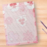 カレッジルルドレトロピンクミッドセンチュリー60sフローラ ノートパッド<br><div class="desc">College Rild Notepad – 標準レターサイズページ – 8.5" X 11"簡単の各ページに黒いカレッジのルール行が並ぶ – 片面ノートブック紙書 – このデザインはレトロなピンクとミッドセンチュリーのヴィンテージフローラ1960s壁紙デザインを備えている。</div>