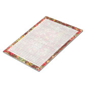 カレッジルルドヴィンテージクランベリーフローラ文房具 ノートパッド (アングル)