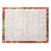 カレッジルルドヴィンテージクランベリーフローラ文房具 ノートパッド (正面)