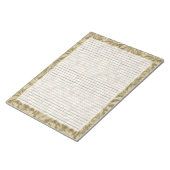 カレッジルールドラインオンタウペパームヴィンテージ葉 ノートパッド (アングル)