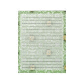 カレッジルールドレトロ60sグリーンミッドセンチュリーヴィンテージ ノートパッド (回転)