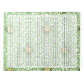 カレッジルールドレトロ60sグリーンミッドセンチュリーヴィンテージ ノートパッド (正面)