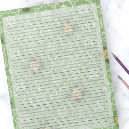 カレッジルールドレトロ60sグリーンミッドセンチュリーヴィンテージ ノートパッド