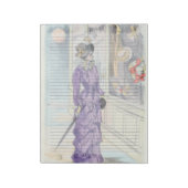 カレッジルールド紙-ヴィンテージビクトリアンファッション ノートパッド (回転)