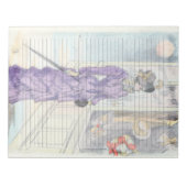 カレッジルールド紙-ヴィンテージビクトリアンファッション ノートパッド (正面)