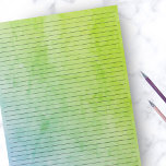 カレッジルールド |ヴィンテージブルーグリーン水彩 ノートパッド<br><div class="desc">College Rild Notepad - Standard Letter Size Pages - 8.5インチX 11インチ簡単の各ページに黒いCollege罫線が表示され書る – One Sided Notebook紙(ヴィンテージブルーとライムグリーンの水色の背景を備えた素朴)</div>
