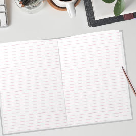 カレッジルールピンクライニング紙風景11 x 8.5 ノートパッド