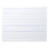 カレッジルールブルーライン紙風景11 x 8.5 ノートパッド (正面)