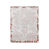 カレッジルールレトロレッドミッドセンチュリーヴィンテージデザイン ノートパッド (回転)