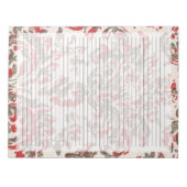 カレッジルールレトロレッドミッドセンチュリーヴィンテージデザイン ノートパッド (正面)