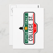 カレッジ通りトロント通り標識 ポストカード (正面/裏面)