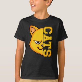 カレッジ風グリンピーキャット - ストリートウェア風デザインTシャツ Tシャツ