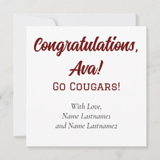 カレッジ・オブ・チャールストパーソナライズされたン・ギフトカード シーズンカード