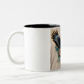 カレッジTシャツ：ホークロゴ ツートーンマグカップ (左)