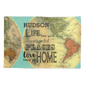 カレッパーソナライズされたジドームルーム感動的引用文 枕カバー (裏面)