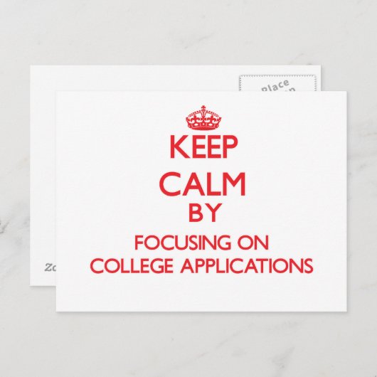 カレッ保ジ・アプリケーションに焦点を当てて冷静に ポストカード (正面/裏面)