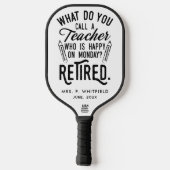 カレッ退職したジ先生退職記念 ピックルボールラケット (裏面)