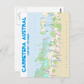 カレテラオーストラリアの地図 ポストカード (正面/裏面)