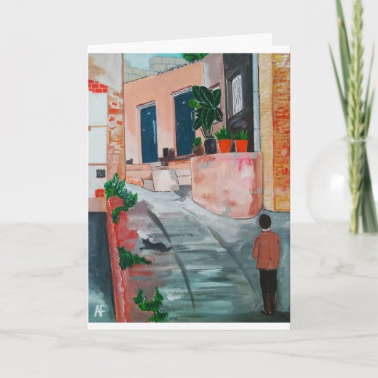 カレデルサンミゲル絵を描ズバイアルフレッドキツネ カード (正面)