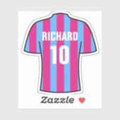 カレトとブルーのサッカーシャツデザイン。シール シール (シート)