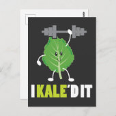 カレドイット – フィットネスビーガンベジタリアンケールジム ポストカード (正面/裏面)