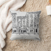 カレドトレドショッピング通り（スペイン、マドリード） クッション (ブランケット)