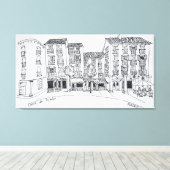 カレドトレドショッピング通り,マドリード,スペイン キャンバスプリント (インサイチュ (ウッドフロア))