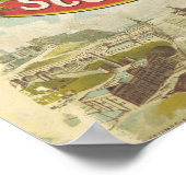 カレドニア鉄道。スコットランドのツアー。 ポスター (角)