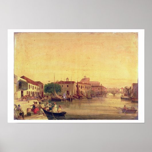 カレネージ、ブリッジタウン、バルバドス、1848年 ポスター (正面)