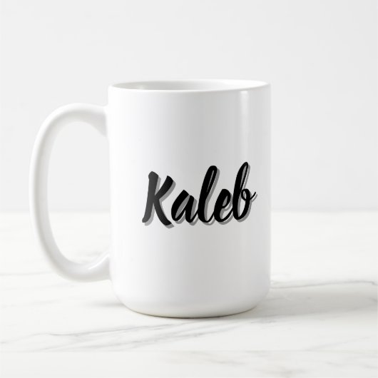カレブ・メンスの名前 コーヒーマグカップ (左)