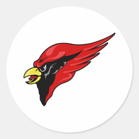 カレム（鳥）ショウジョウコウカンチョウ ラウンドシール (正面)