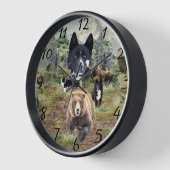カレリアンベアードッグ 壁時計 (傾斜)