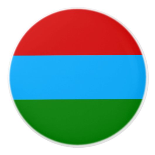 カレリア共和国の旗 セラミックノブ (正面)