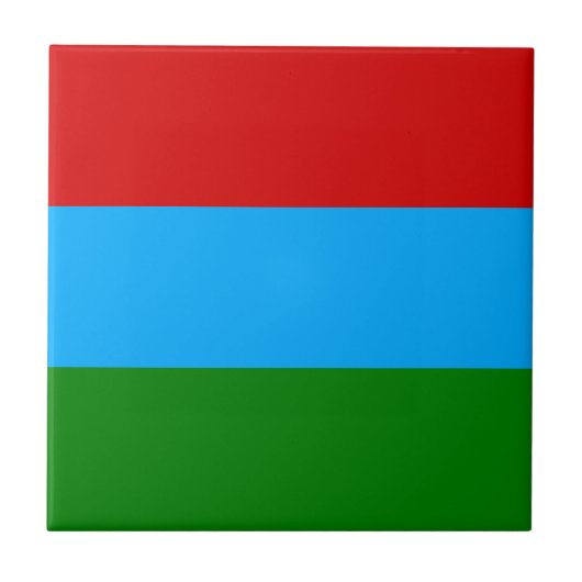 カレリア共和国の旗 タイル (正面)