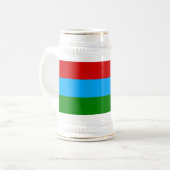 カレリア共和国の旗 ビールジョッキ (正面左)