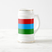 カレリア共和国の旗 ビールジョッキ (正面右)