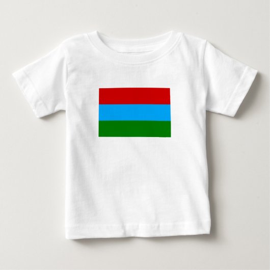 カレリア共和国の旗 ベビーTシャツ (正面)