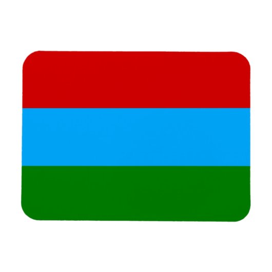 カレリア共和国の旗 マグネット (横)