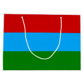 カレリア共和国の旗 ラージペーパーバッグ (裏面)