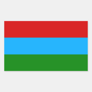 カレリア共和国の旗 長方形シール