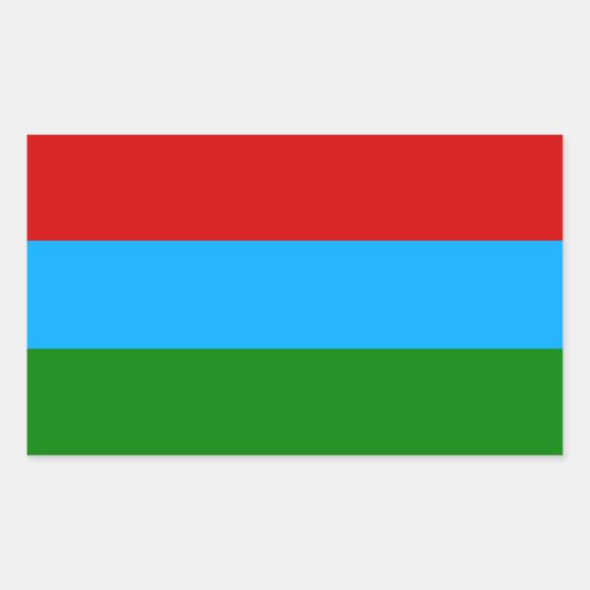 カレリア共和国の旗 長方形シール (正面)