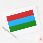 カレリア共和国旗 長方形シール (封筒)