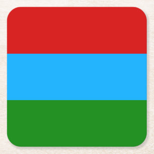 カレリア国旗 スクエアペーパーコースター