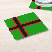 カレリア国旗 スクエアペーパーコースター (アングル)